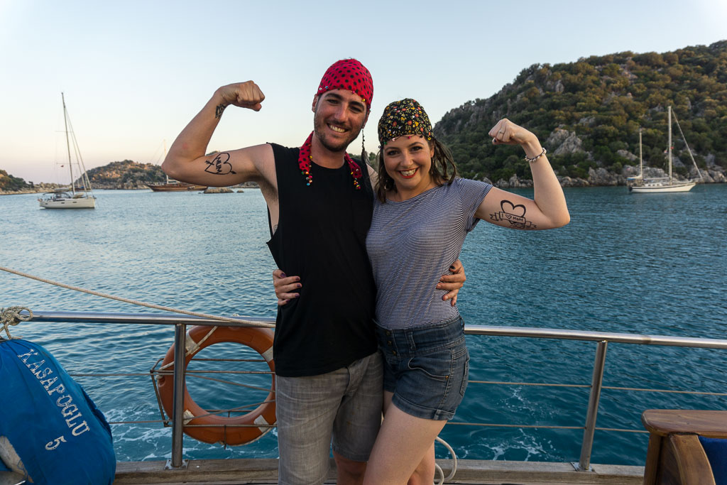 Matching Tattoos, Sailing Turkey, The Two Drifters, www.thetwodrifters.net