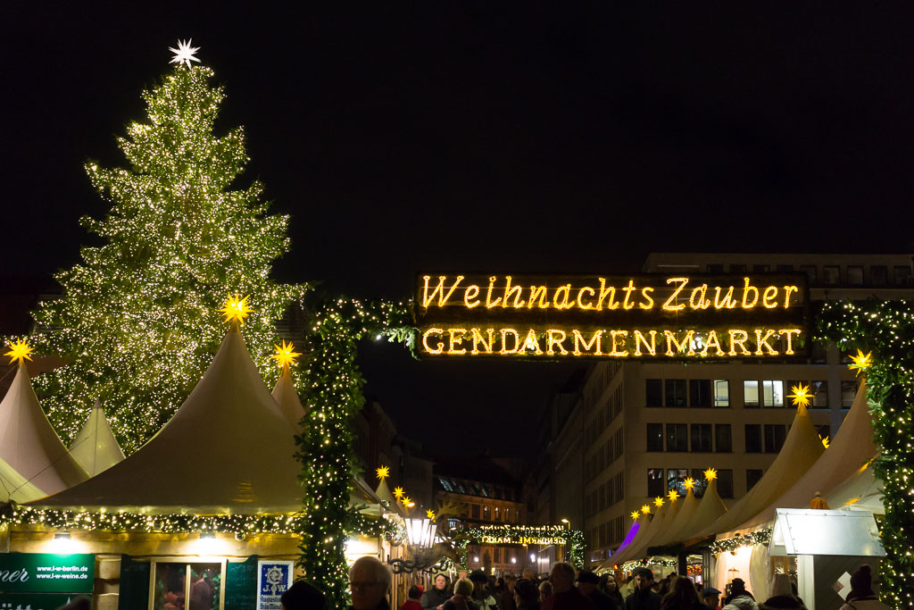 Gendarmenmarkt sign, Berlin Christmas Markets, The Two Drifters, www.thetwodrifters.net